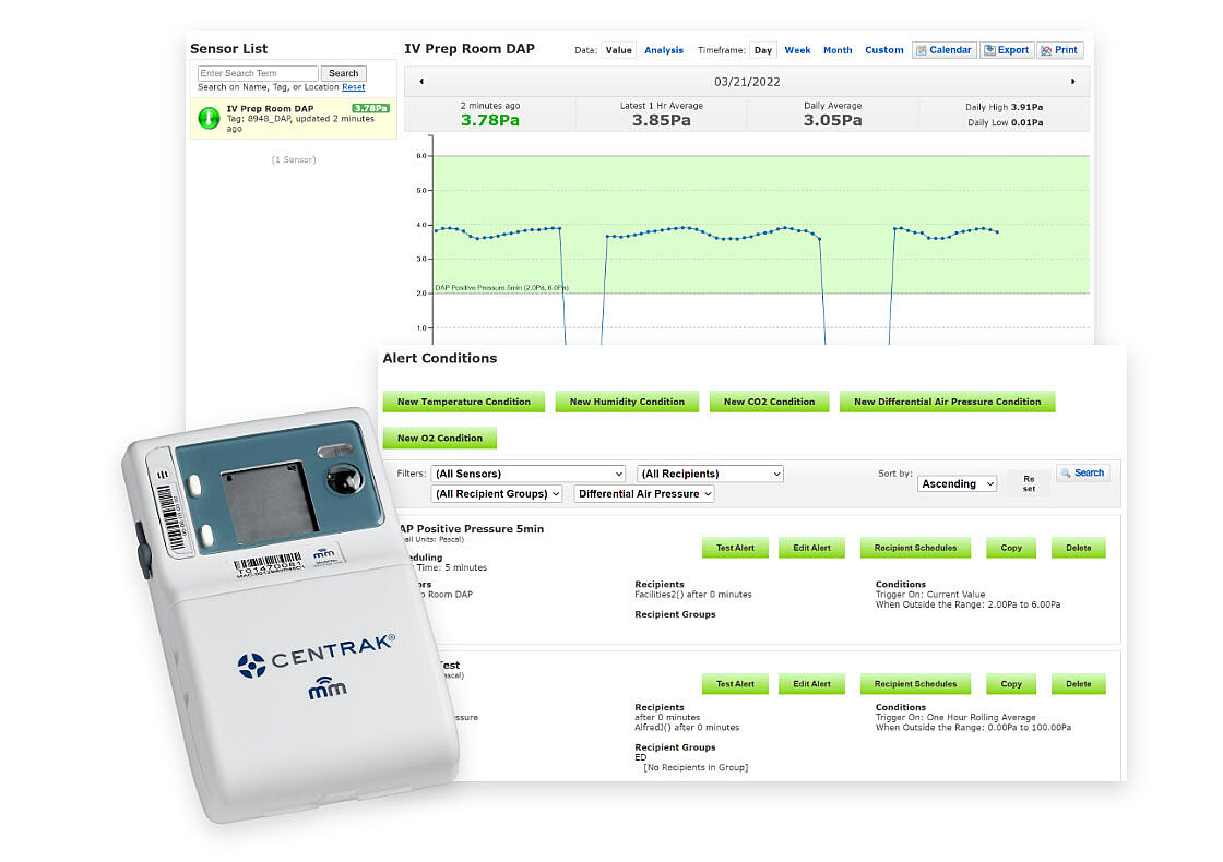Healthcare's Trusted Negative Pressure Room Monitoring